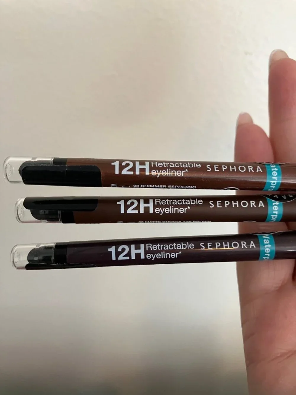 Sephora Retractable Eyeliners (3) Espresso, Chocolate, Plum (Sealed)